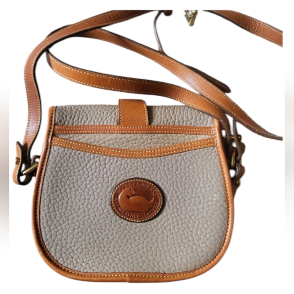 Dooney & Bourke Pebble Leather Crossbody Bag - Taupe vintage